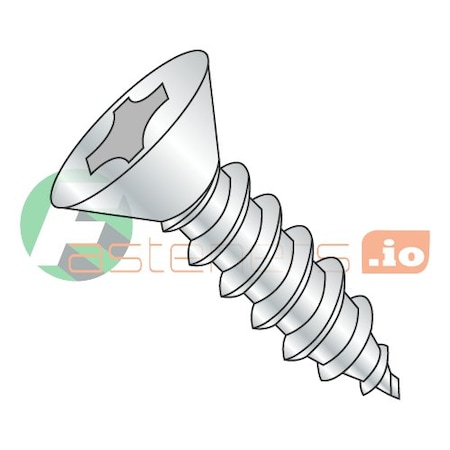 Sheet Metal Screw, #12 X 1-1/4 In, Zinc Plated Steel Flat Head Phillips Drive, 4000 PK